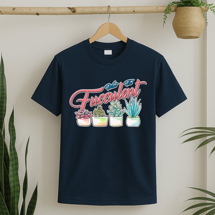 What the Fucculent Succulent Fanatic Plant Collector T-Shirt
