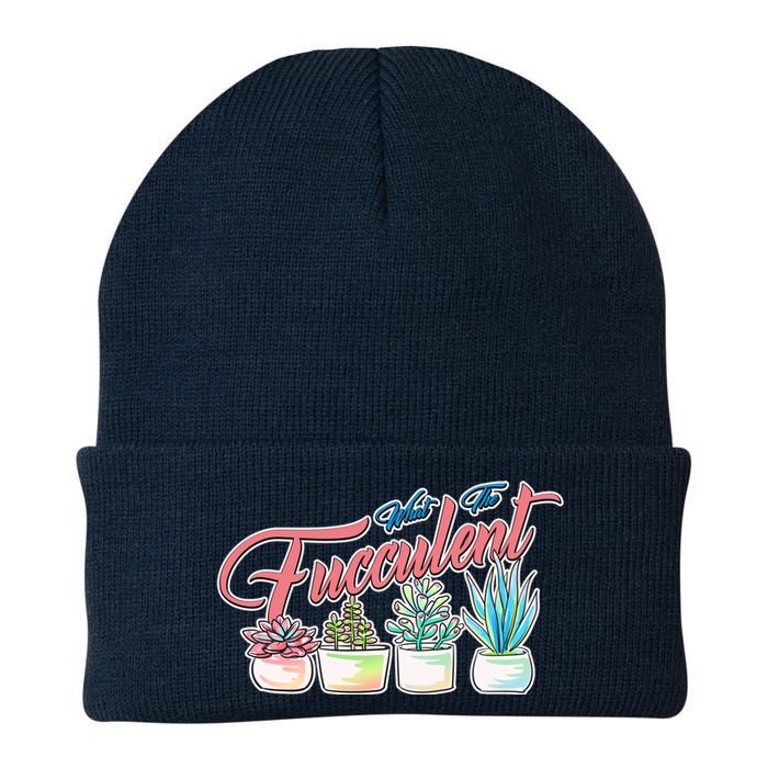 What the Fucculent Succulent Fanatic Plant Collector Knit Cap Winter Beanie