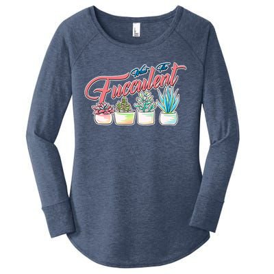 What the Fucculent Succulent Fanatic Plant Collector Women's Perfect Tri Tunic Long Sleeve Shirt