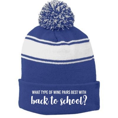 What Type Of Wine Pairs Best With Back To School Stripe Pom Pom Beanie