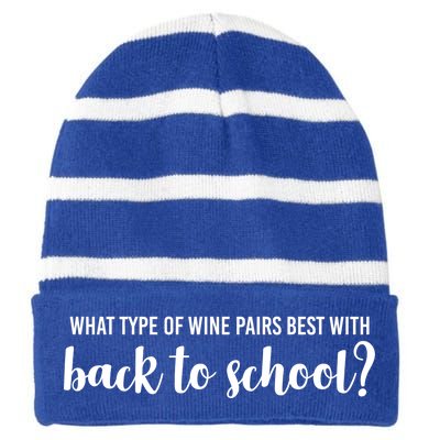 What Type Of Wine Pairs Best With Back To School Striped Beanie with Solid Band