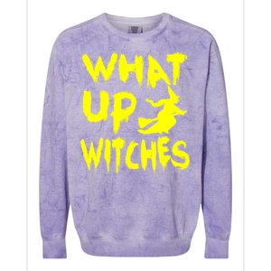 What Up Witches Colorblast Crewneck Sweatshirt