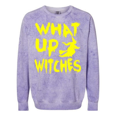 What Up Witches Colorblast Crewneck Sweatshirt