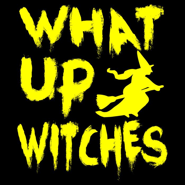 What Up Witches Drawstring Bag