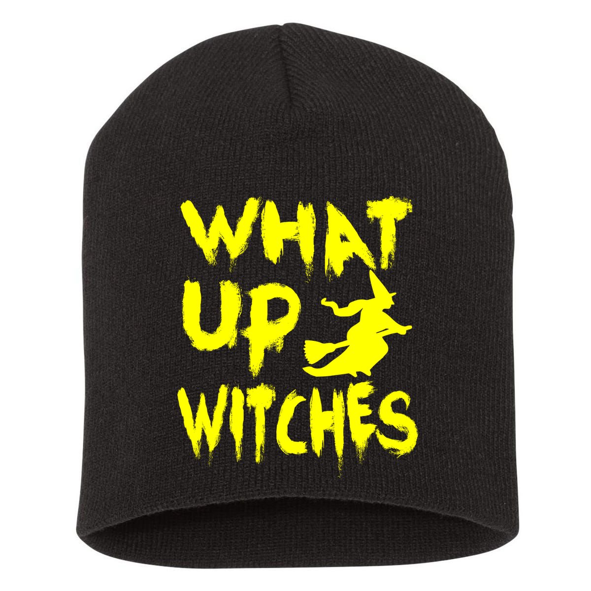 What Up Witches Short Acrylic Beanie