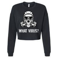 What Virus Funny Gas Mask Cropped Pullover Crew