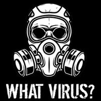 What Virus Funny Gas Mask Cropped Pullover Crew