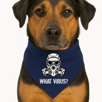 What Virus Funny Gas Mask USA-Made Doggie Bandana