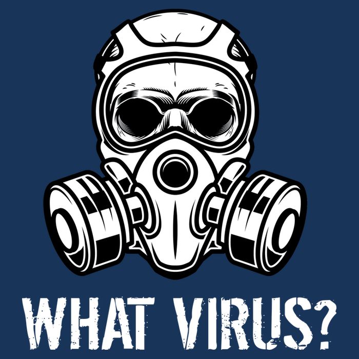 What Virus Funny Gas Mask USA-Made Doggie Bandana