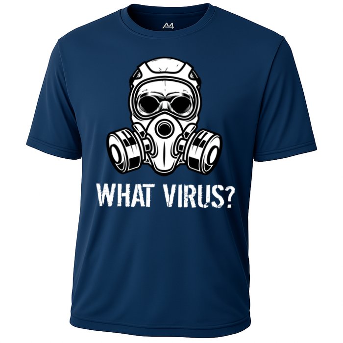 What Virus Funny Gas Mask Cooling Performance Crew T-Shirt