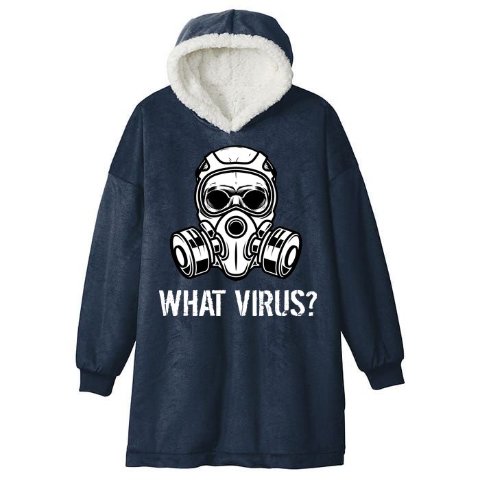 What Virus Funny Gas Mask Hooded Wearable Blanket