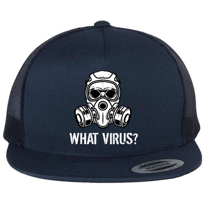 What Virus Funny Gas Mask Flatbill Hat