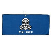 What Virus Funny Gas Mask Large Microfiber Waffle Golf Towel