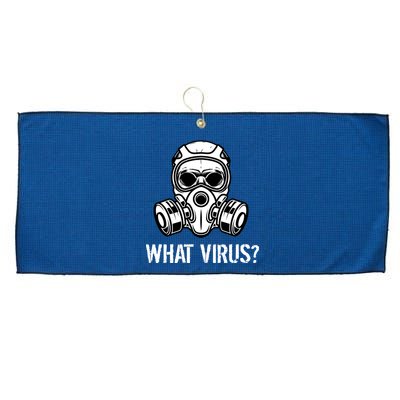 What Virus Funny Gas Mask Large Microfiber Waffle Golf Towel