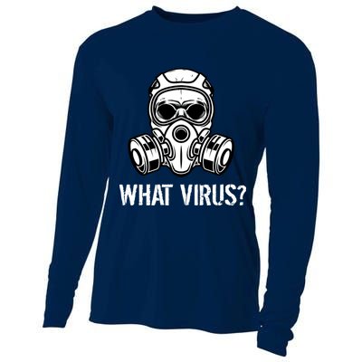What Virus Funny Gas Mask Cooling Performance Long Sleeve Crew