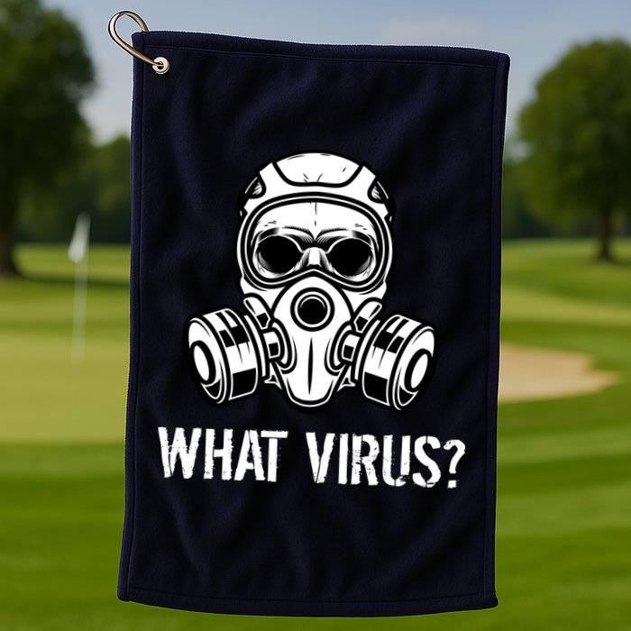 What Virus Funny Gas Mask Golf Towel