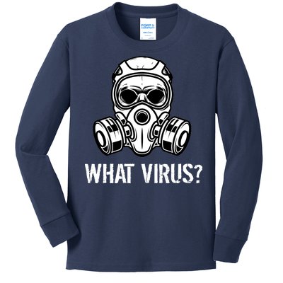 What Virus Funny Gas Mask Kids Long Sleeve Shirt