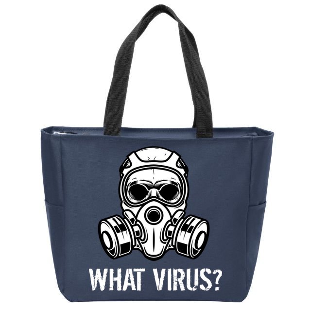 What Virus Funny Gas Mask Zip Tote Bag