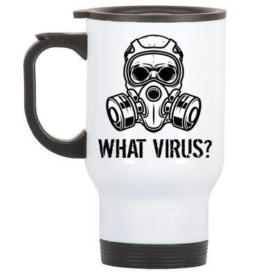 What Virus Funny Gas Mask Stainless Steel Travel Mug