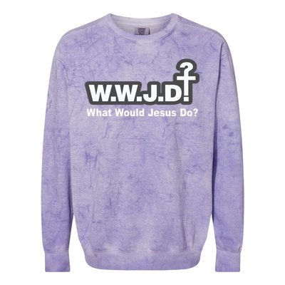 What Would Jesus Do WWJD? Colorblast Crewneck Sweatshirt