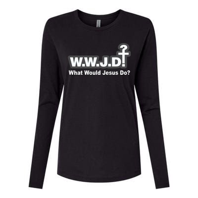 What Would Jesus Do WWJD? Womens Cotton Relaxed Long Sleeve T-Shirt