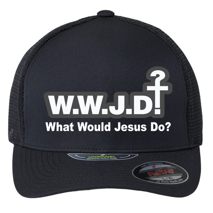 What Would Jesus Do WWJD? Flexfit Unipanel Trucker Cap