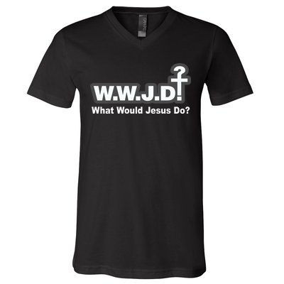 What Would Jesus Do WWJD? V-Neck T-Shirt