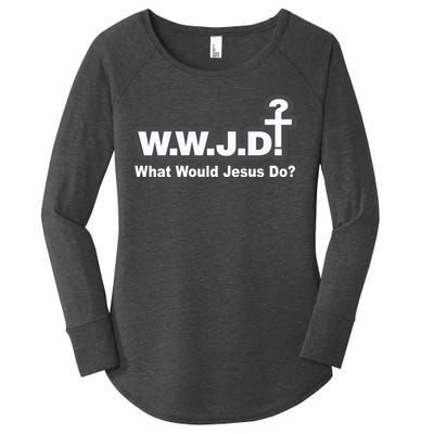 What Would Jesus Do WWJD? Women's Perfect Tri Tunic Long Sleeve Shirt