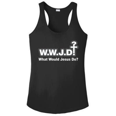 What Would Jesus Do WWJD? Ladies PosiCharge Competitor Racerback Tank