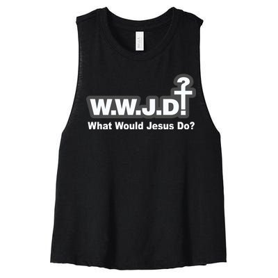 What Would Jesus Do WWJD? Women's Racerback Cropped Tank