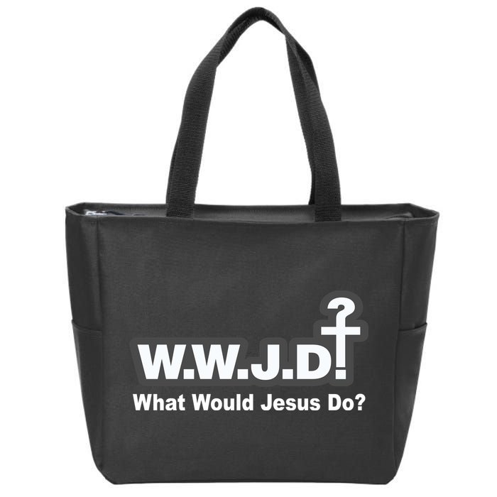 What Would Jesus Do WWJD? Zip Tote Bag