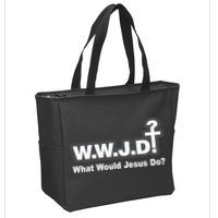 What Would Jesus Do WWJD? Zip Tote Bag