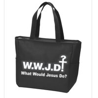 What Would Jesus Do WWJD? Zip Tote Bag
