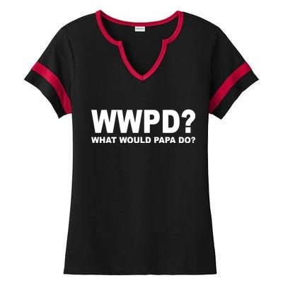 What Would Papa Do? WWPD Ladies Halftime Notch Neck Tee