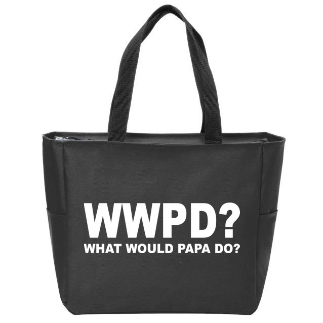 What Would Papa Do? WWPD Zip Tote Bag