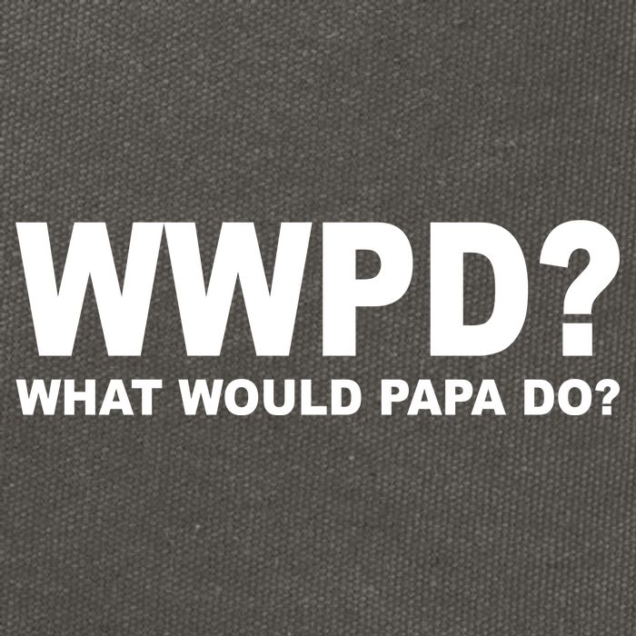 What Would Papa Do? WWPD Cotton Canvas Backpack