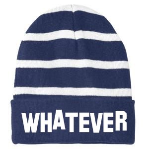 Whatever Striped Beanie with Solid Band