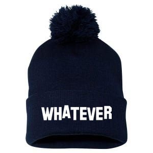 Whatever Pom Pom 12in Knit Beanie