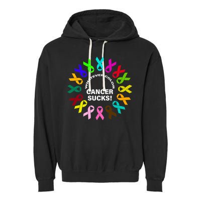 Whatever Color Cancer Sucks! Garment-Dyed Fleece Hoodie