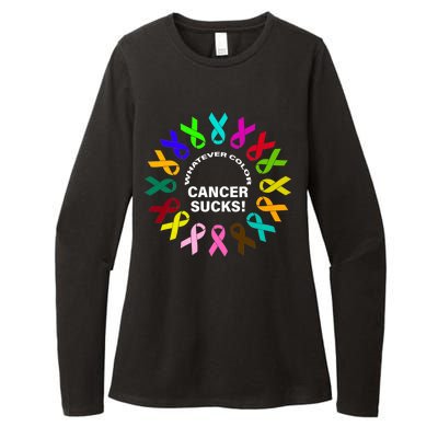 Whatever Color Cancer Sucks! Womens CVC Long Sleeve Shirt