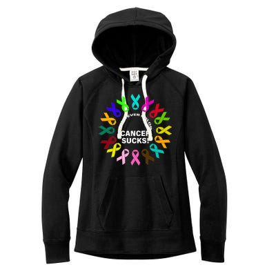 Whatever Color Cancer Sucks! Women's Fleece Hoodie