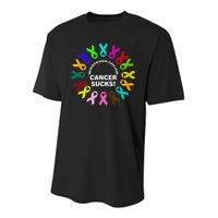 Whatever Color Cancer Sucks! Youth Performance Sprint T-Shirt