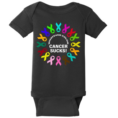 Whatever Color Cancer Sucks! Baby Bodysuit