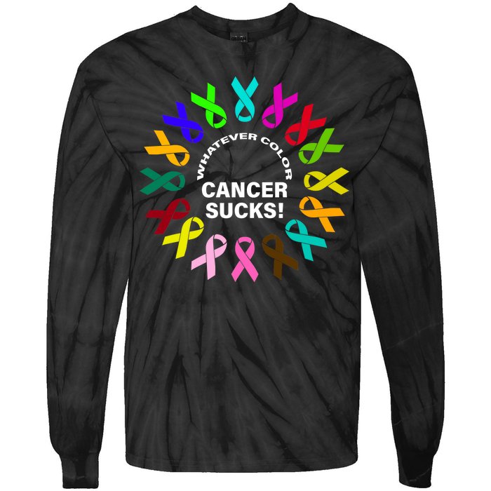 Whatever Color Cancer Sucks! Tie-Dye Long Sleeve Shirt