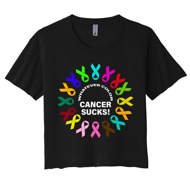Whatever Color Cancer Sucks! Crop Top