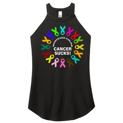 Whatever Color Cancer Sucks! Women’s Perfect Tri Rocker Tank