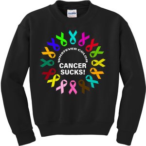 Whatever Color Cancer Sucks! Kids Sweatshirt