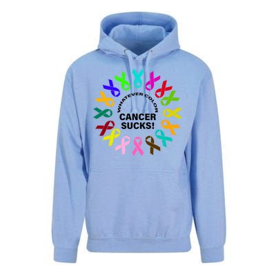 Whatever Color Cancer Sucks! Unisex Surf Hoodie