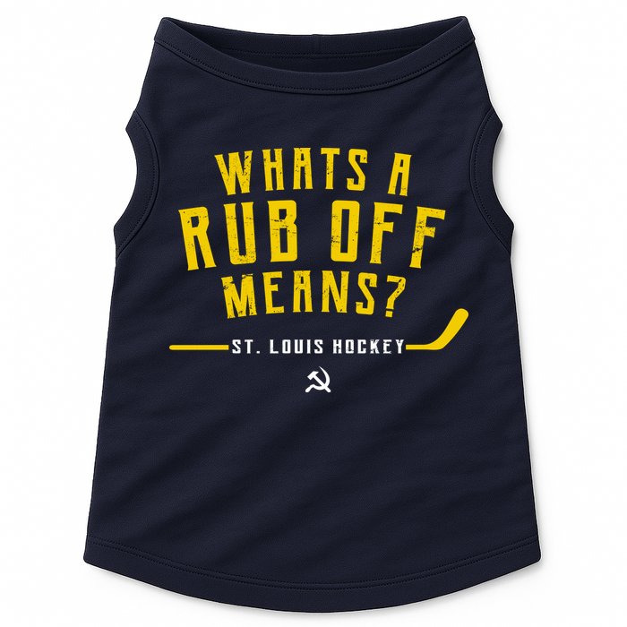 What's a Rub Off Means? Doggie Tank