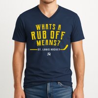 What's a Rub Off Means? V-Neck T-Shirt